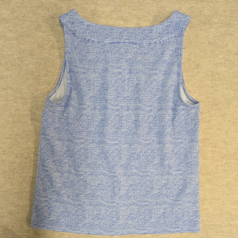 Lot Set Of 3 Sleeveless Talbots Flowy Tank Tops Shades Of Blue & White Size M - Picture 10 of 13